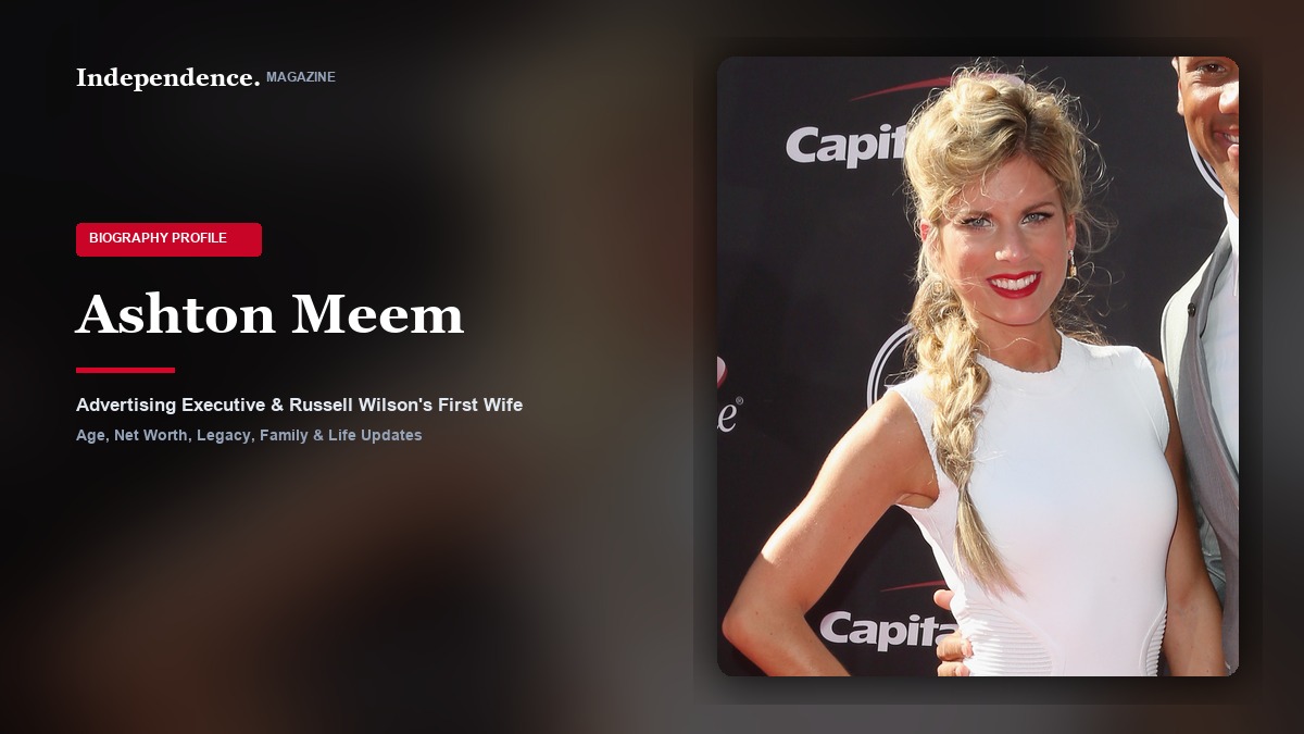 Ashton Meem attending an ESPY Awards reception in Los Angeles alongside then-husband Russell Wilson.