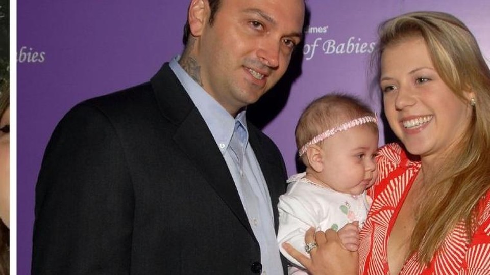 Cody Herpin with Jodie Sweetin and baby Zoie on the red carpet