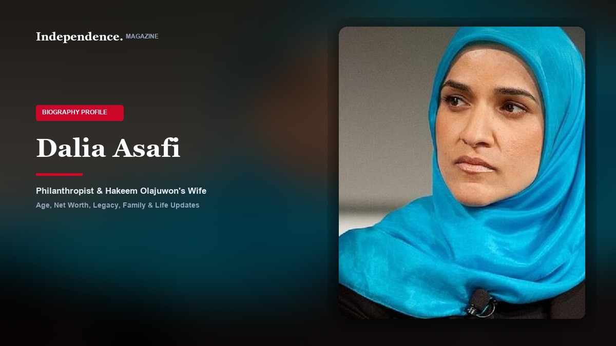 Dalia Asafi, community philanthropist and wife of basketball legend Hakeem Olajuwon, photographed during a charitable seminar.