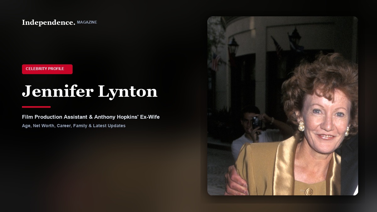Jennifer Lynton, English film production assistant and former longtime wife of Oscar winner Sir Anthony Hopkins.