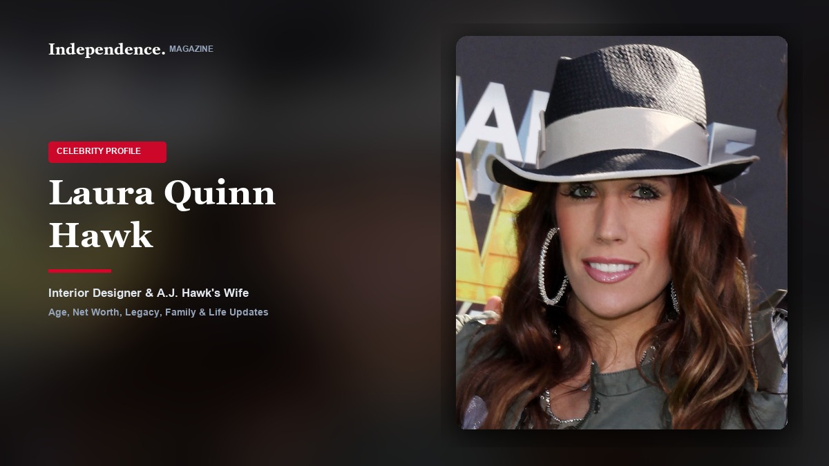 Laura Quinn Hawk, interior designer and wife of NFL linebacker A.J. Hawk, attending an evening reception in Los Angeles.