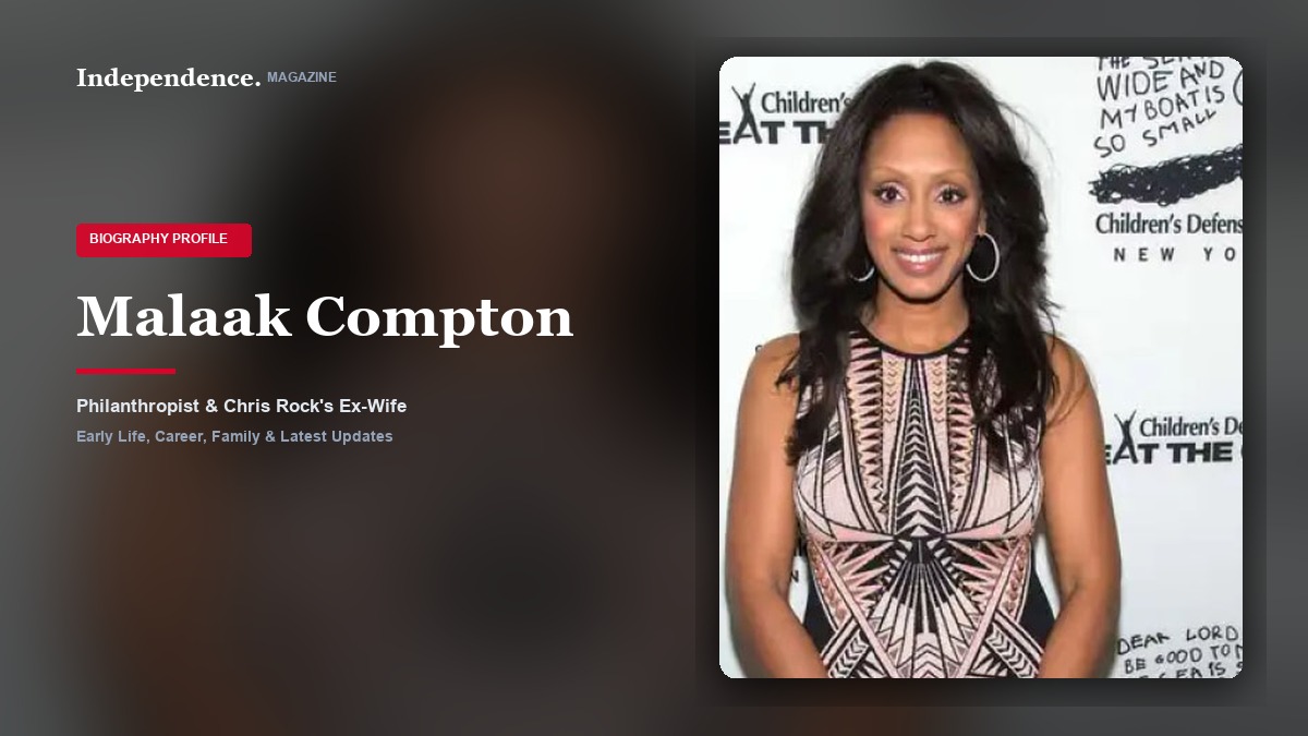 Malaak Compton-Rock: Philanthropist, author, and founder of non-profit organizations styleWORKS and The Angelrock Project.