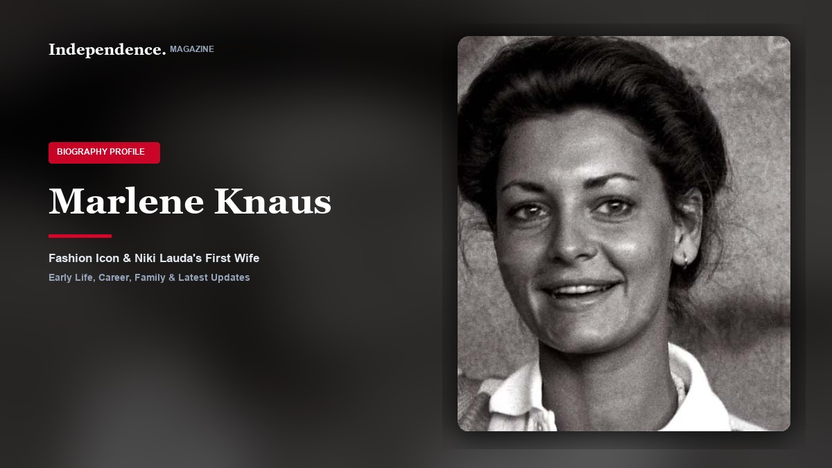 Marlene Knaus: European fashion model and former wife of Formula One champion Niki Lauda.