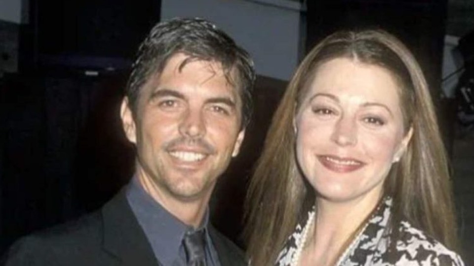 Marshall Coben alongside Jane Leeves arriving at an industry awards gala in Los Angeles