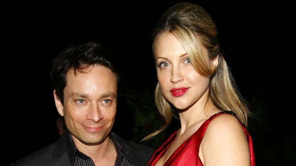 Sunshine Deia Tutt with comedian Chris Kattan at an entertainment industry gala in Los Angeles